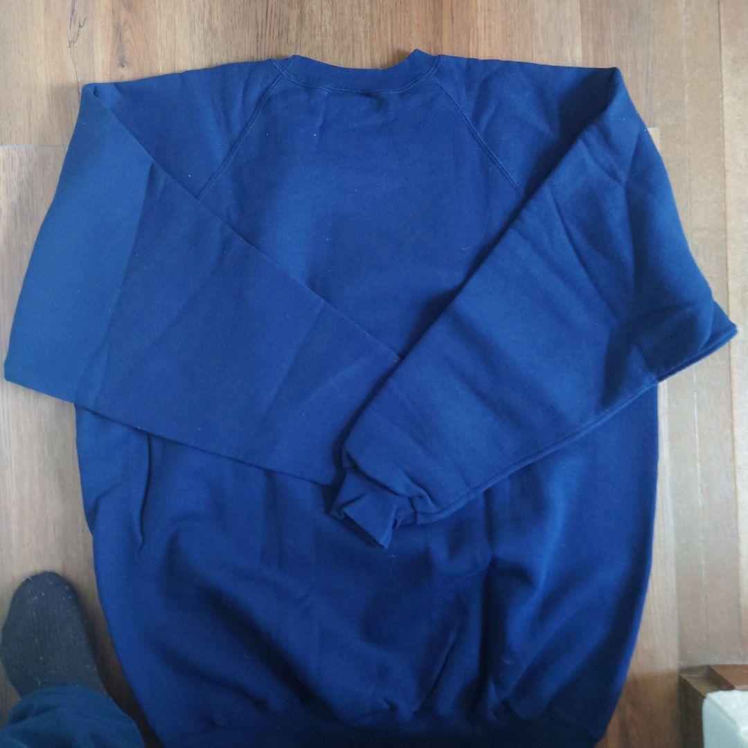 adidas80S ネイビー ロゴ刺繍 スウェット・サイズXL・レトロ