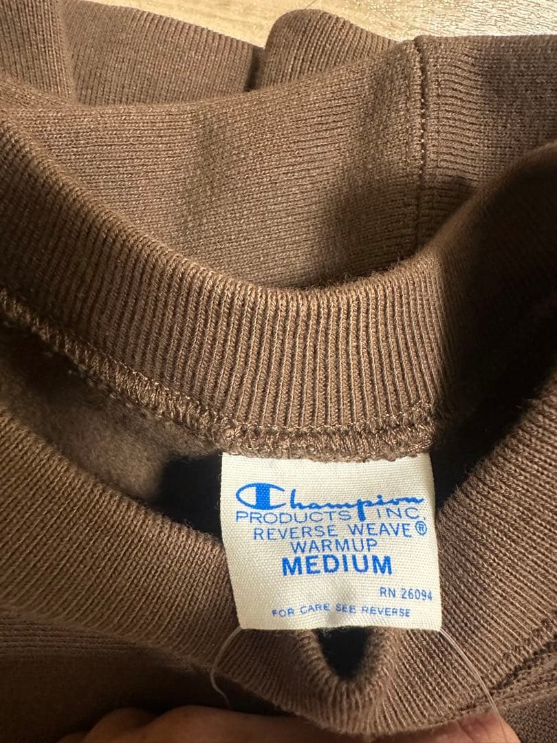 Champion リバースウィーブ クルーネック スウェット ブラウン