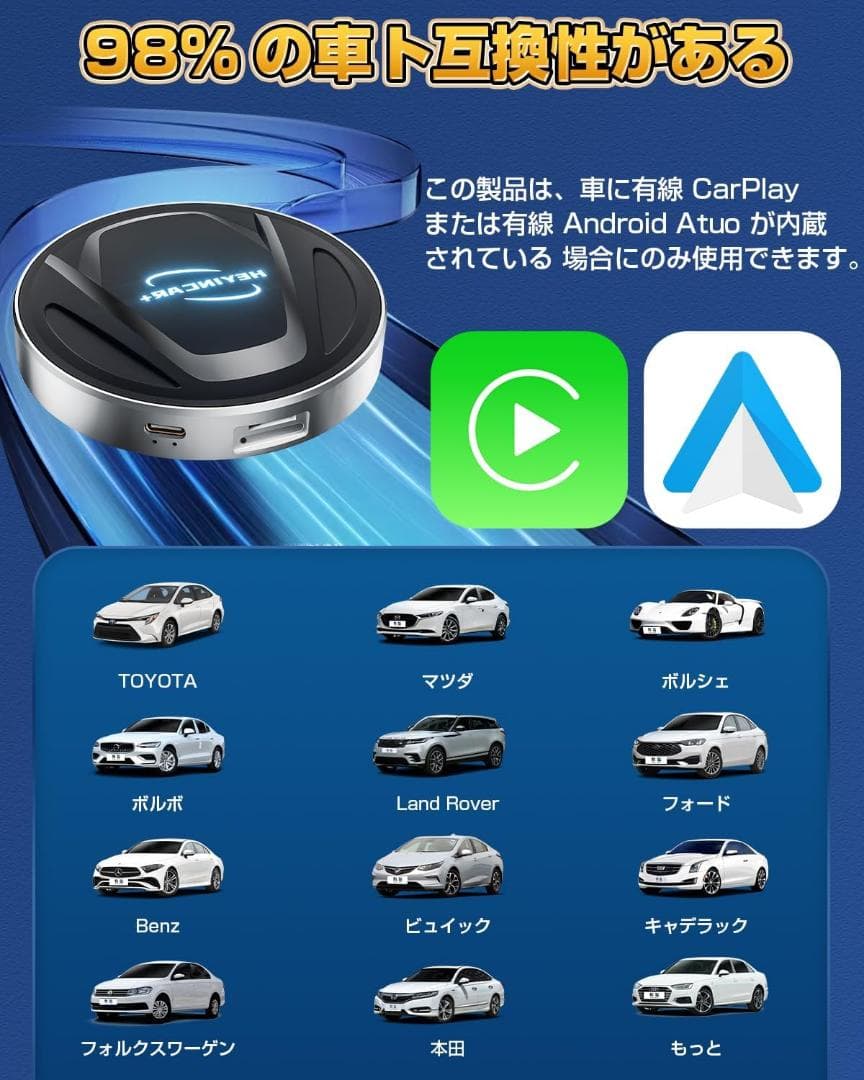 新品❣️CarPlay AI Box Android13アタブター SIMカード