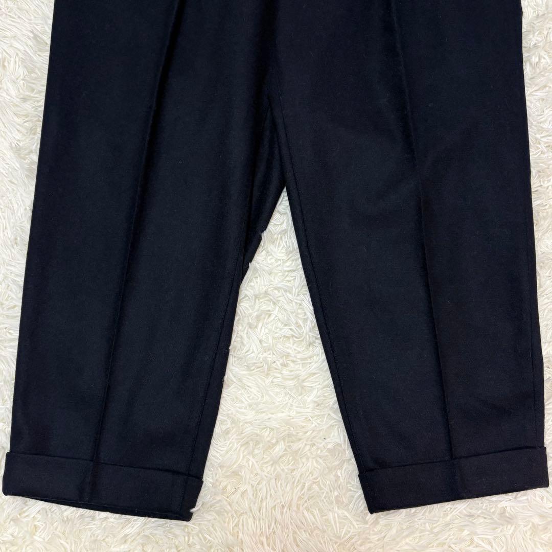 美品【ビームスプラス】2プリーツ ウールフランネル トラウザーズ