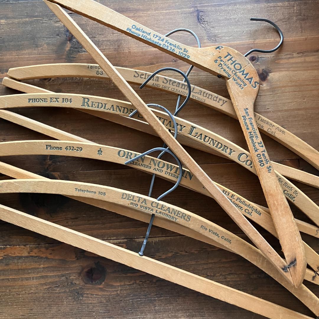 USA広告入ハンガー5本★vintage／アメリカ／California