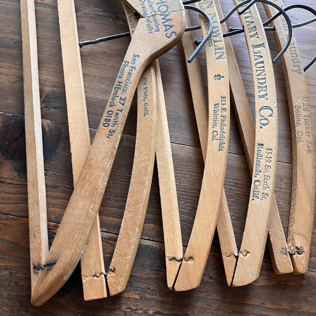 USA広告入ハンガー5本★vintage／アメリカ／California