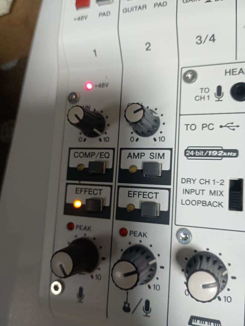 YAMAHA　AG06セット（マイク、ヘッドホン付き）