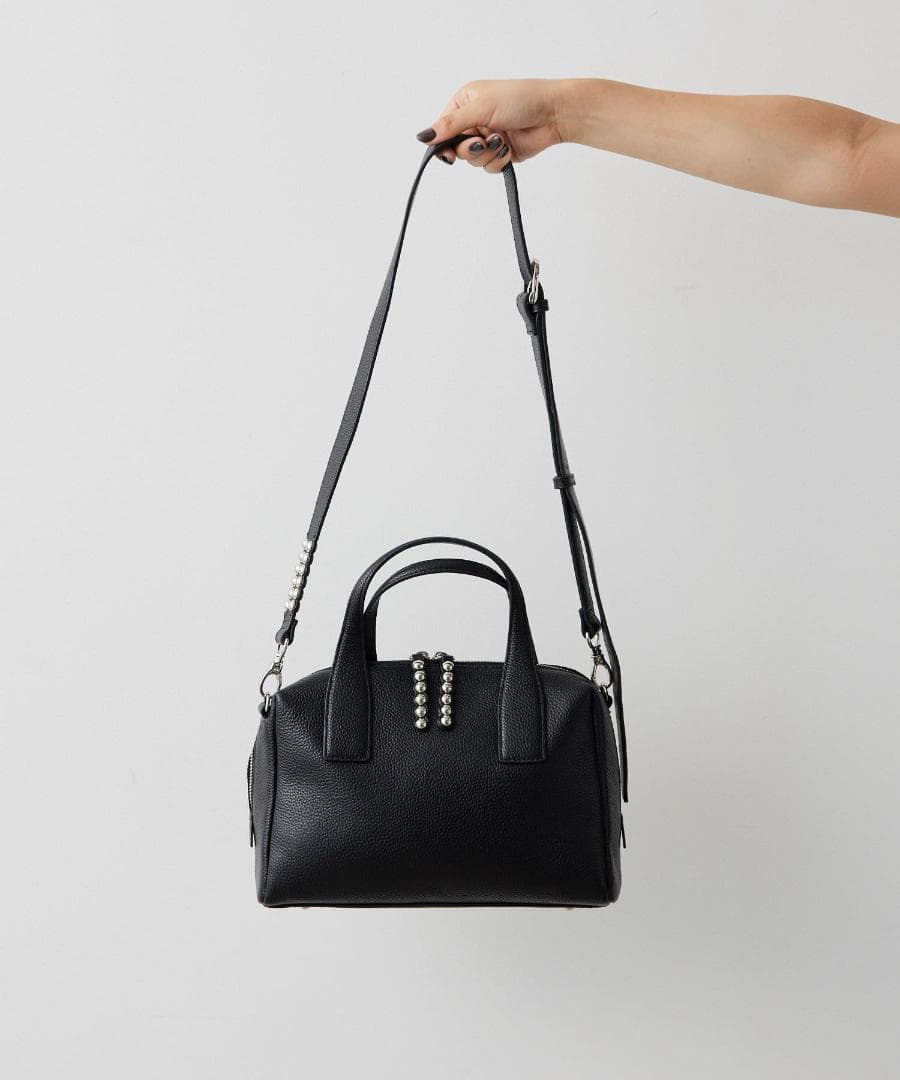 ear PAPILLONNER 2WAY スタッズボストンバッグ ブラック 本革