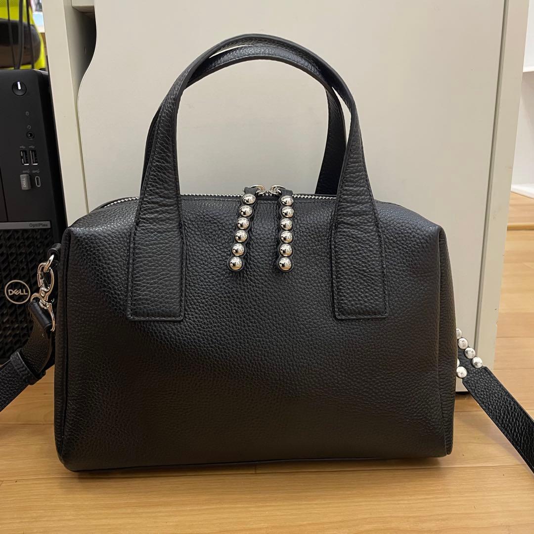 ear PAPILLONNER 2WAY スタッズボストンバッグ ブラック 本革