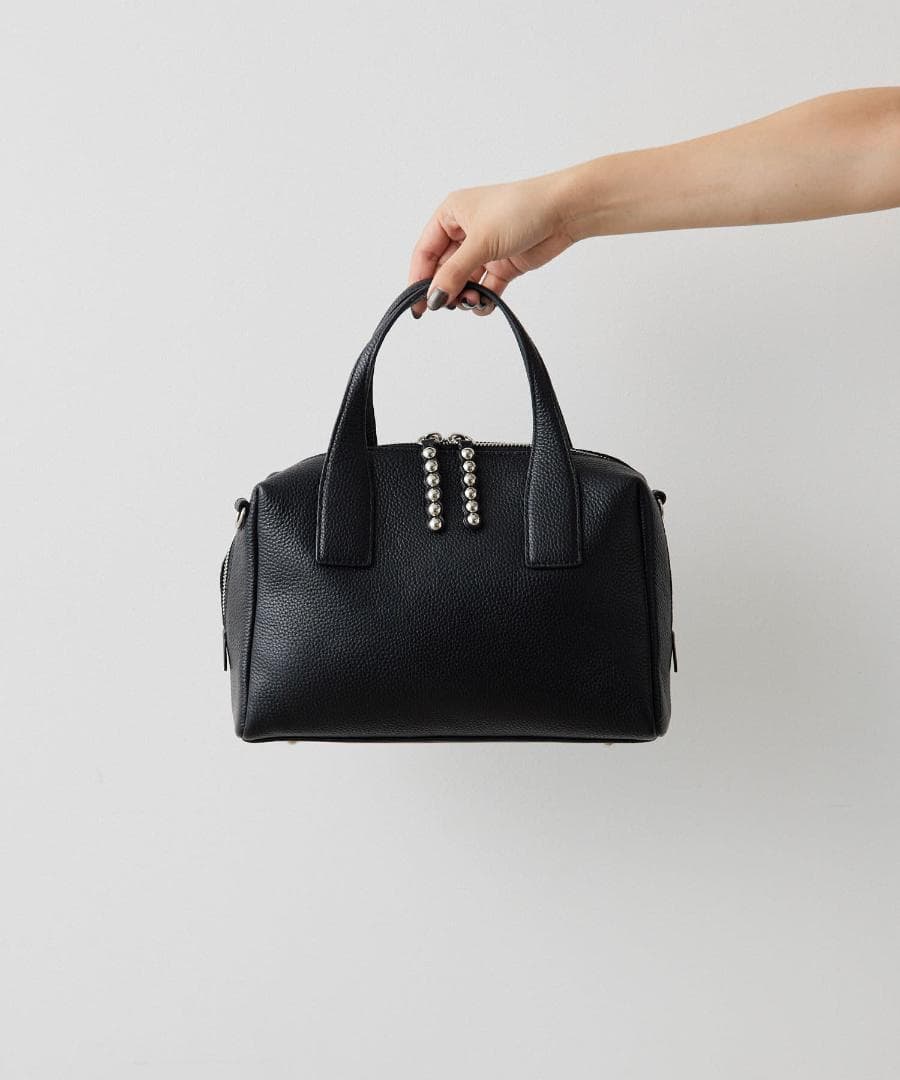 ear PAPILLONNER 2WAY スタッズボストンバッグ ブラック 本革