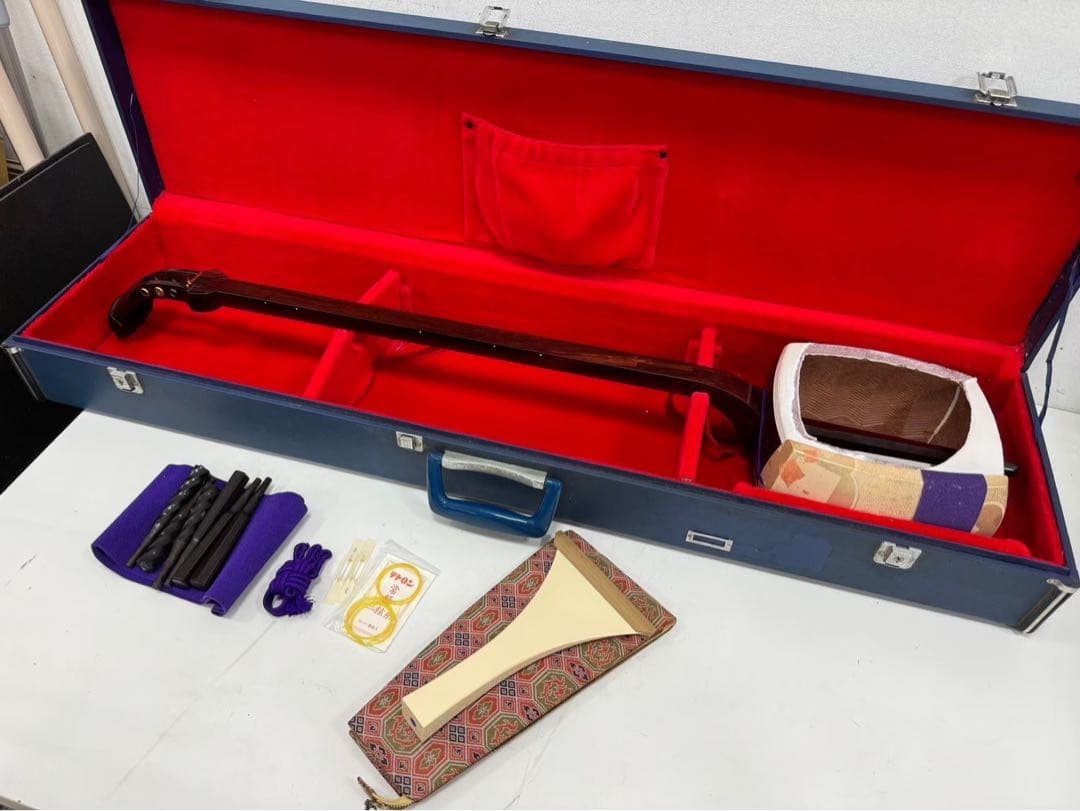 三味線 金具K9 綾杉胴 ハードケース付き