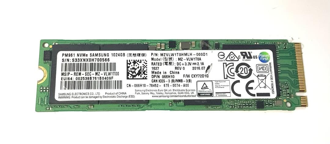 ②-WA410-SAMSUNG NVMe 1TB SSD 1点