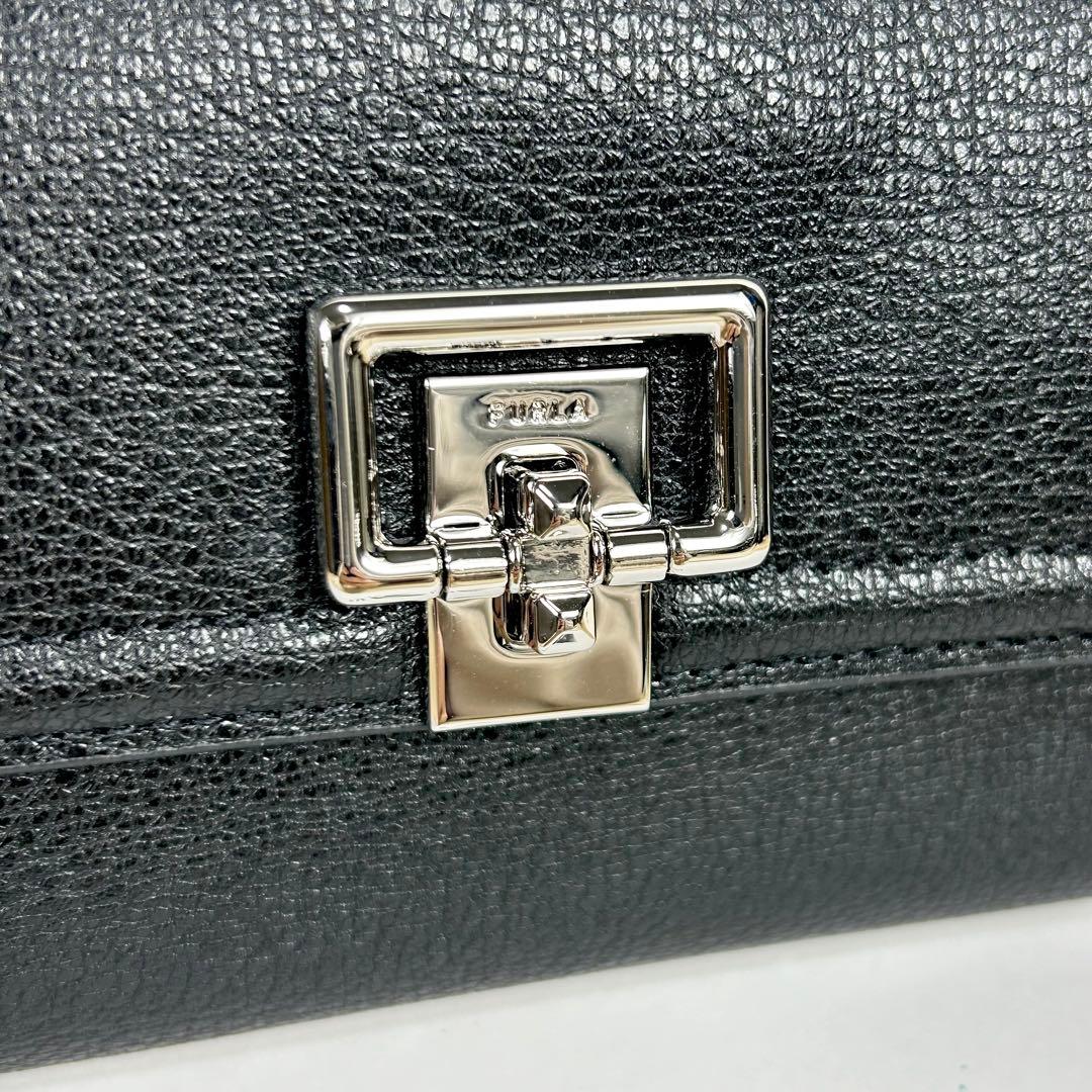 ✨新品未使用✨フルラ　長財布　ヴィラ　黒　本革