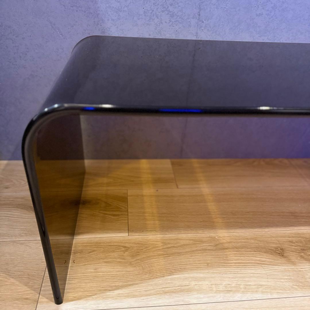 アクリルテーブル　 ローテーブル 　LLサイズ　クリアブラウン（約）幅77cm