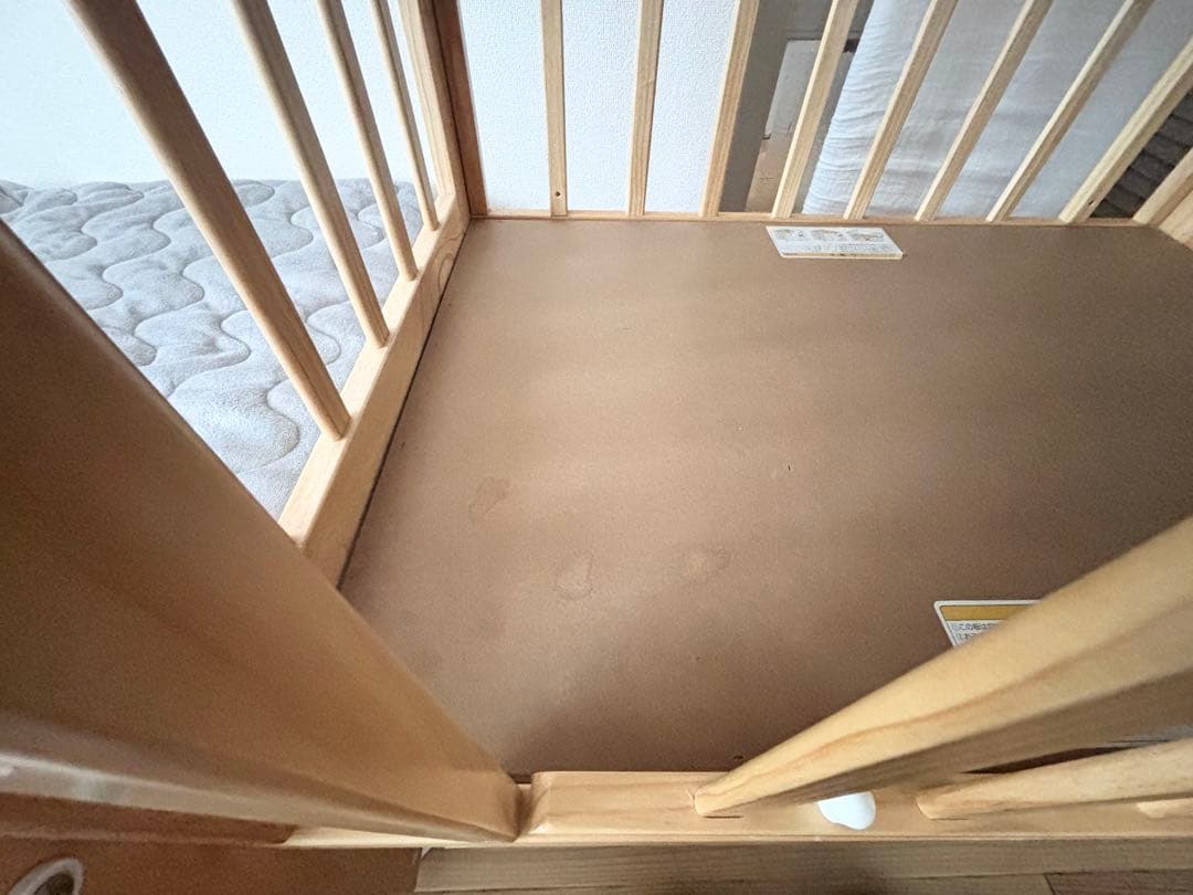 KATOJI ハイポジションミニベビーベッド アーチ ナチュラル