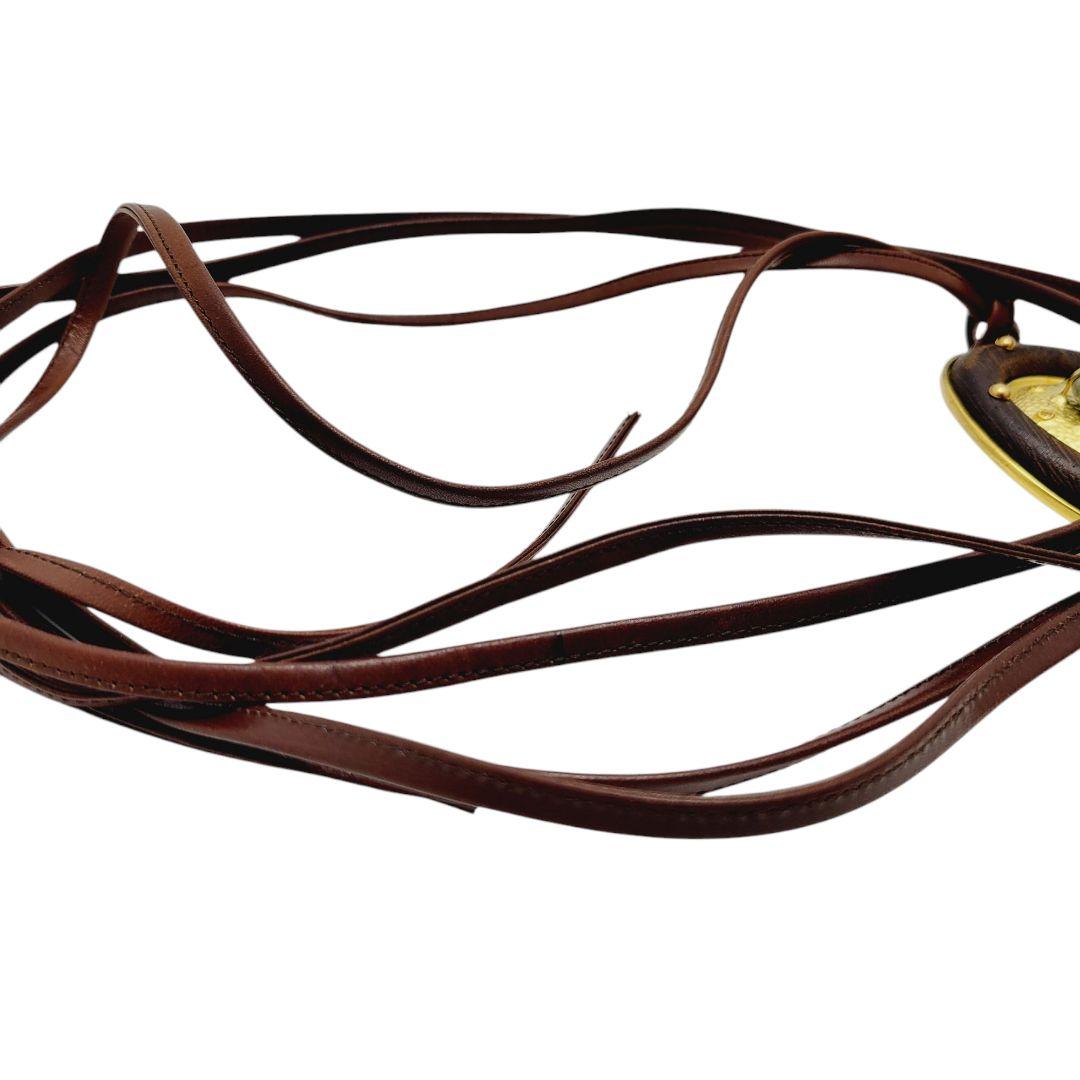 【極美品】ヴァレンティノガラヴァーニ レザー 腰紐 ベルト 天然石 天然木