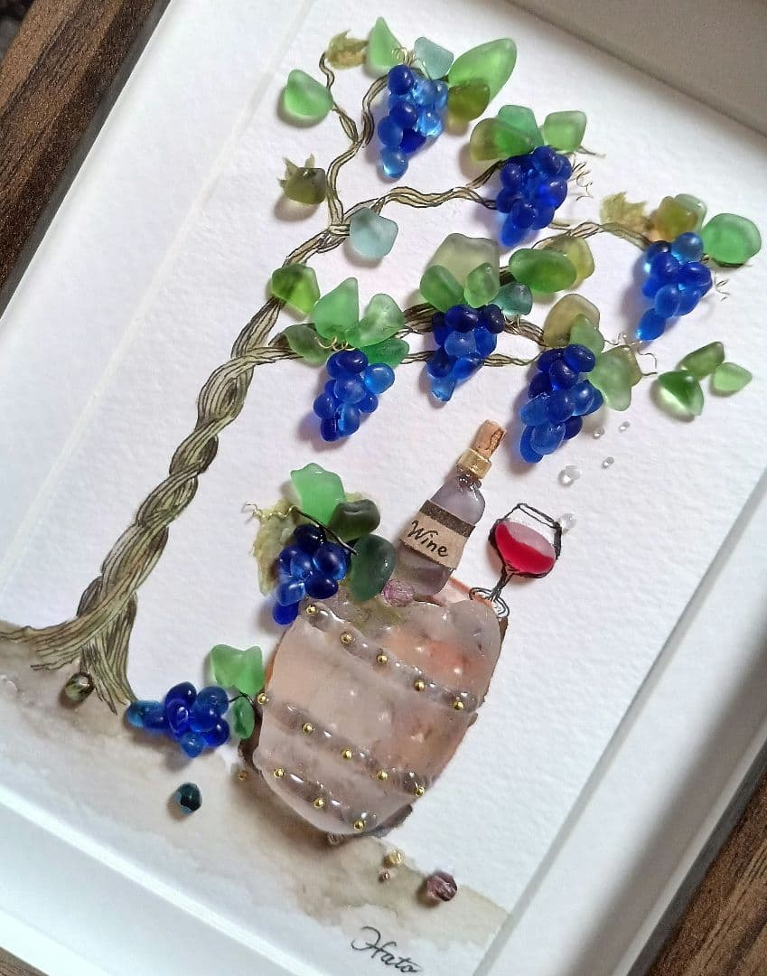 シーグラスアート　おんじ様　ご確認用　２点