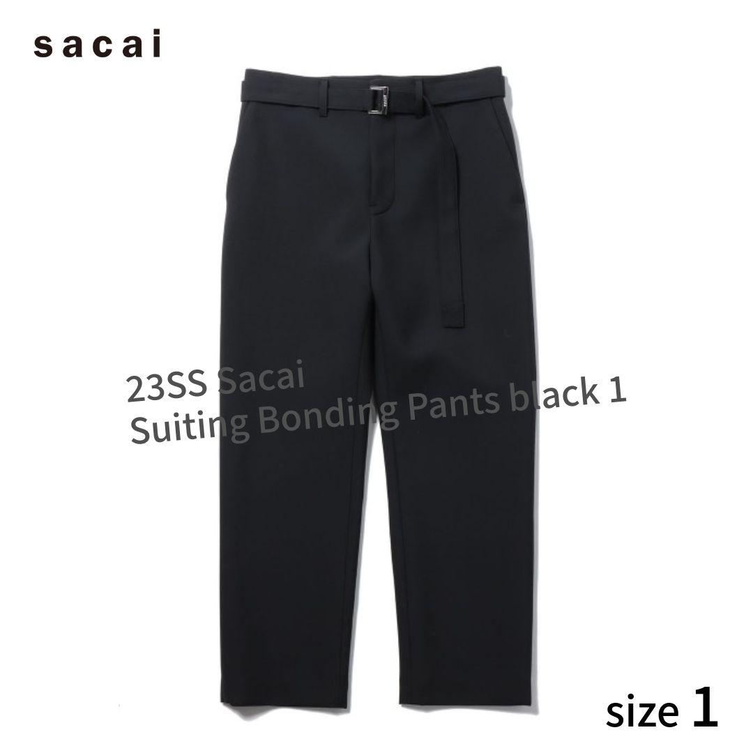 パンツ 23SS Sacai Suiting Bonding Pants black 1