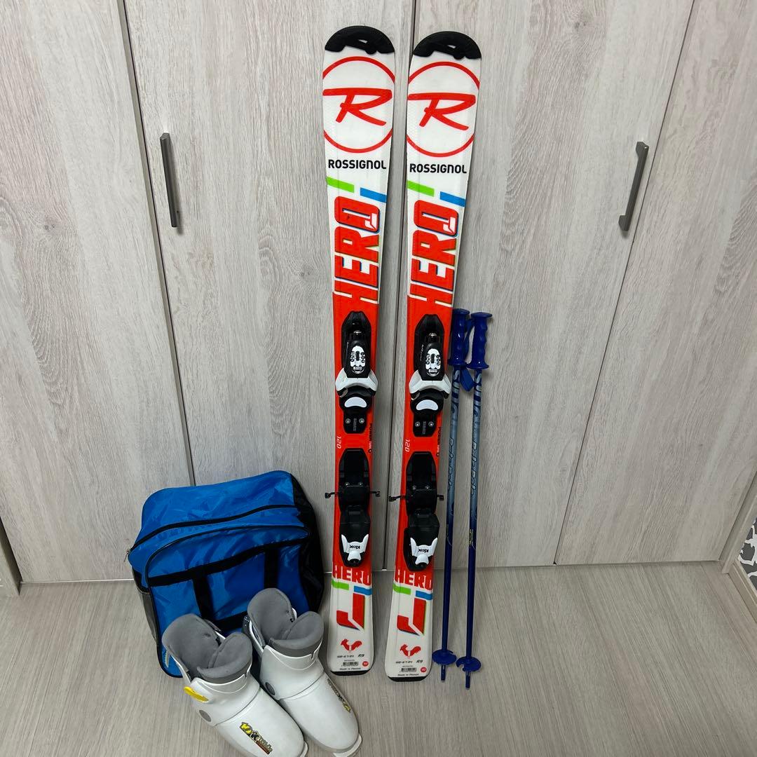 【ホッペッタ様】ROSSIGNOL HERO スキーセット　ジュニア120