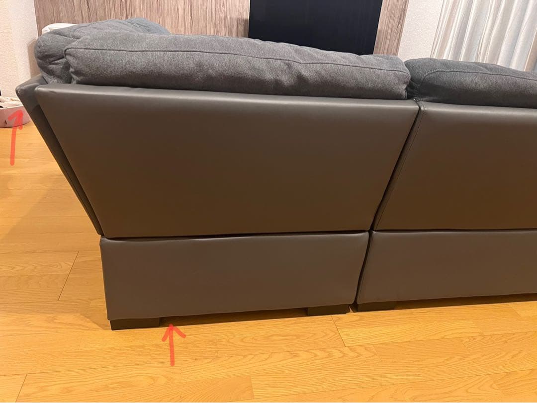 【愛知引取り・着払い限定】ニトリ　布張りカウチソファ　L字ソファ　コーナーソファ