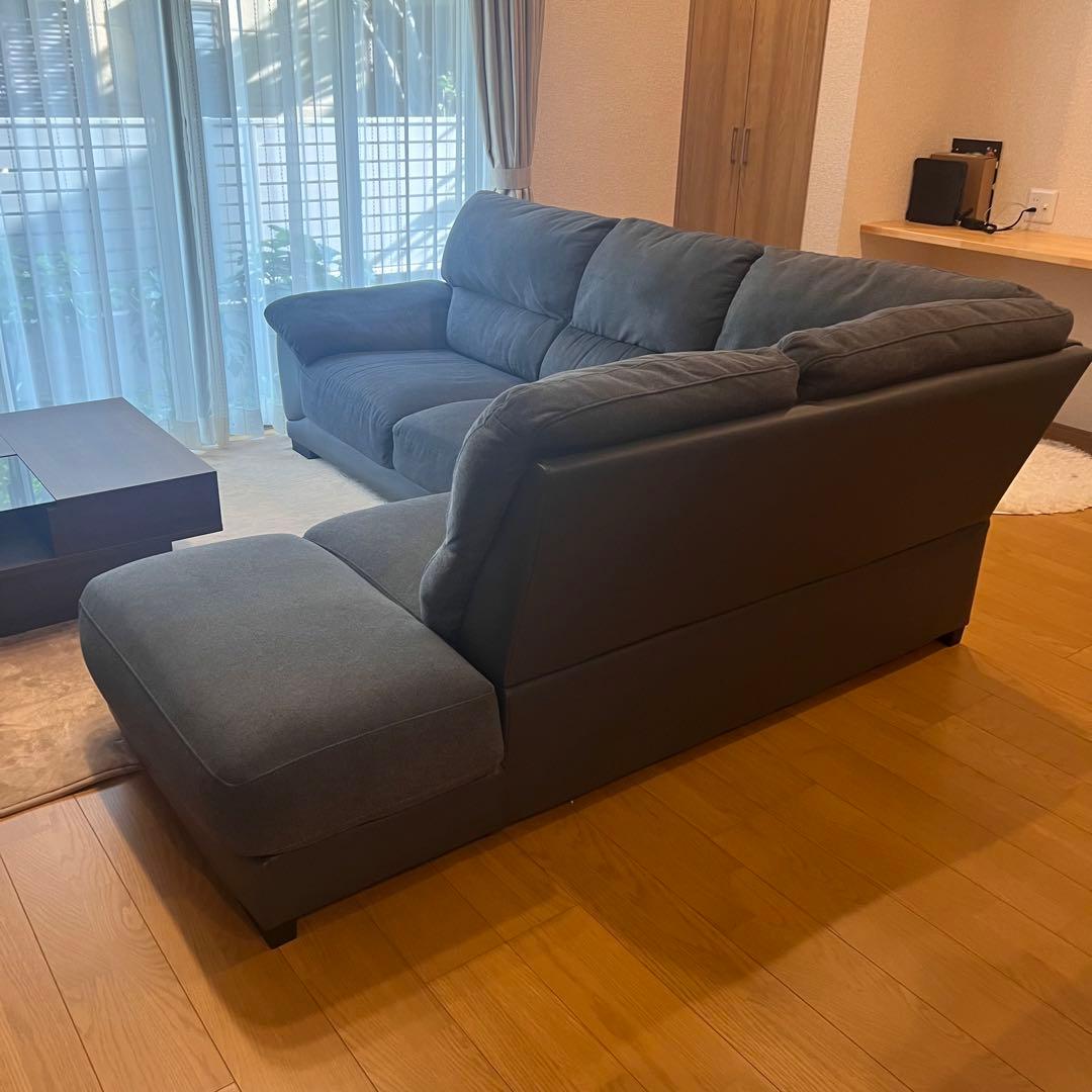 【愛知引取り・着払い限定】ニトリ　布張りカウチソファ　L字ソファ　コーナーソファ