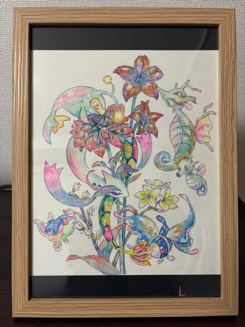 ポケモン 水タイプ 手描き イラスト A4大サイズ