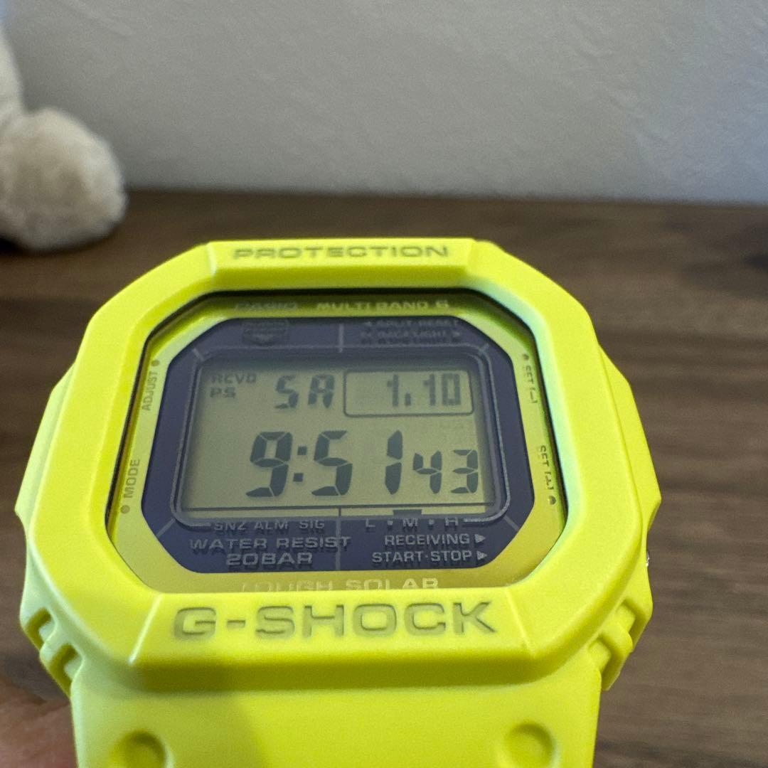 G-SHOCK ソーラー デジタル腕時計 イエロー　美品