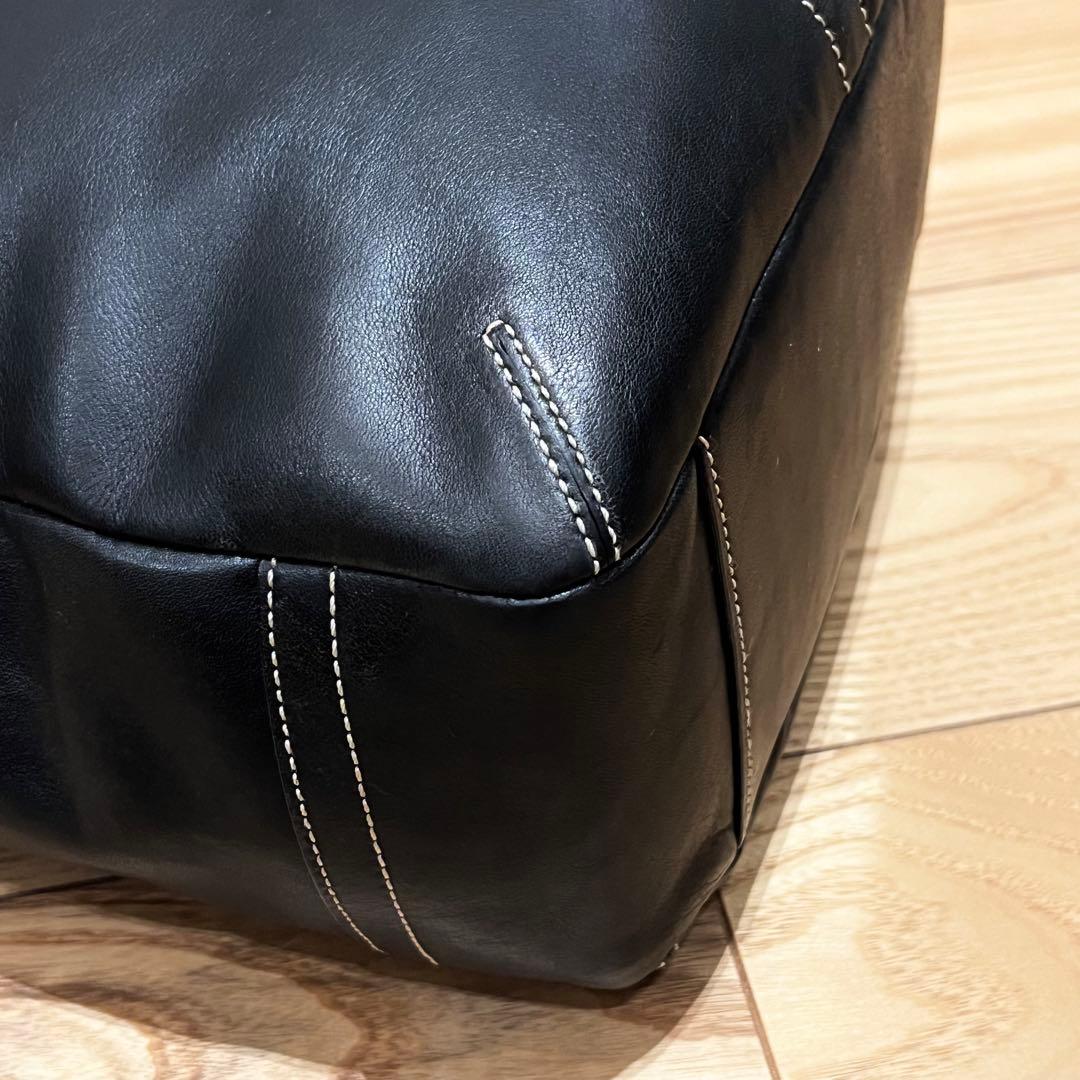 極美品　コーチ　11285 ハンドバッグ　エルゴ　レザー　ブラック　黒