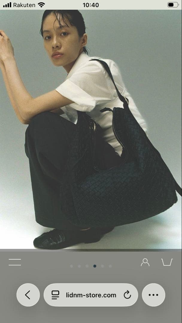 ◆新品未使用◆Llife COW LEATHER MESH BAG LIDNM