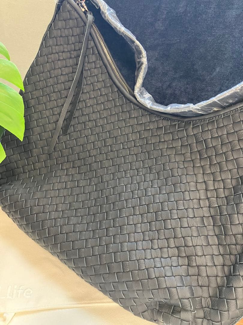 ◆新品未使用◆Llife COW LEATHER MESH BAG LIDNM