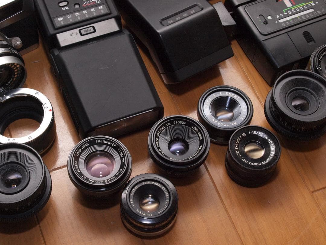 【片付け整理】ジャンク品フィルムカメラ、レンズ大量セット