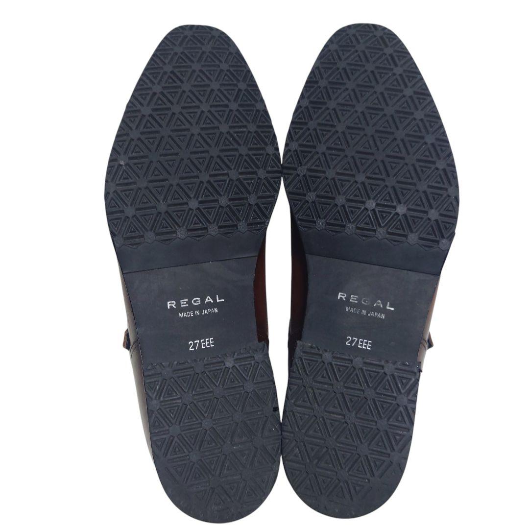 リーガル 37HR ゴアテックス ストレートチップ ダブルモンク 茶 27EEE