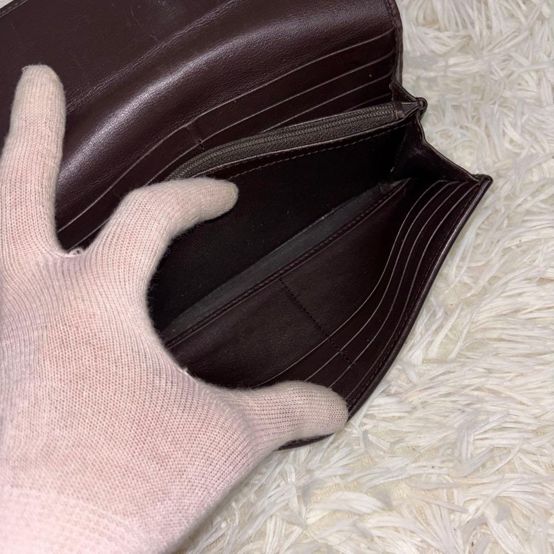 GUCCI グッチ 長財布 GGキャンバス ロゴプレート　レザー　金具