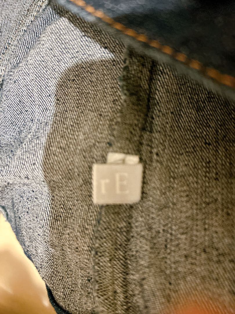 overEストレッチデニム ショートジャケット インディゴ 90 美品