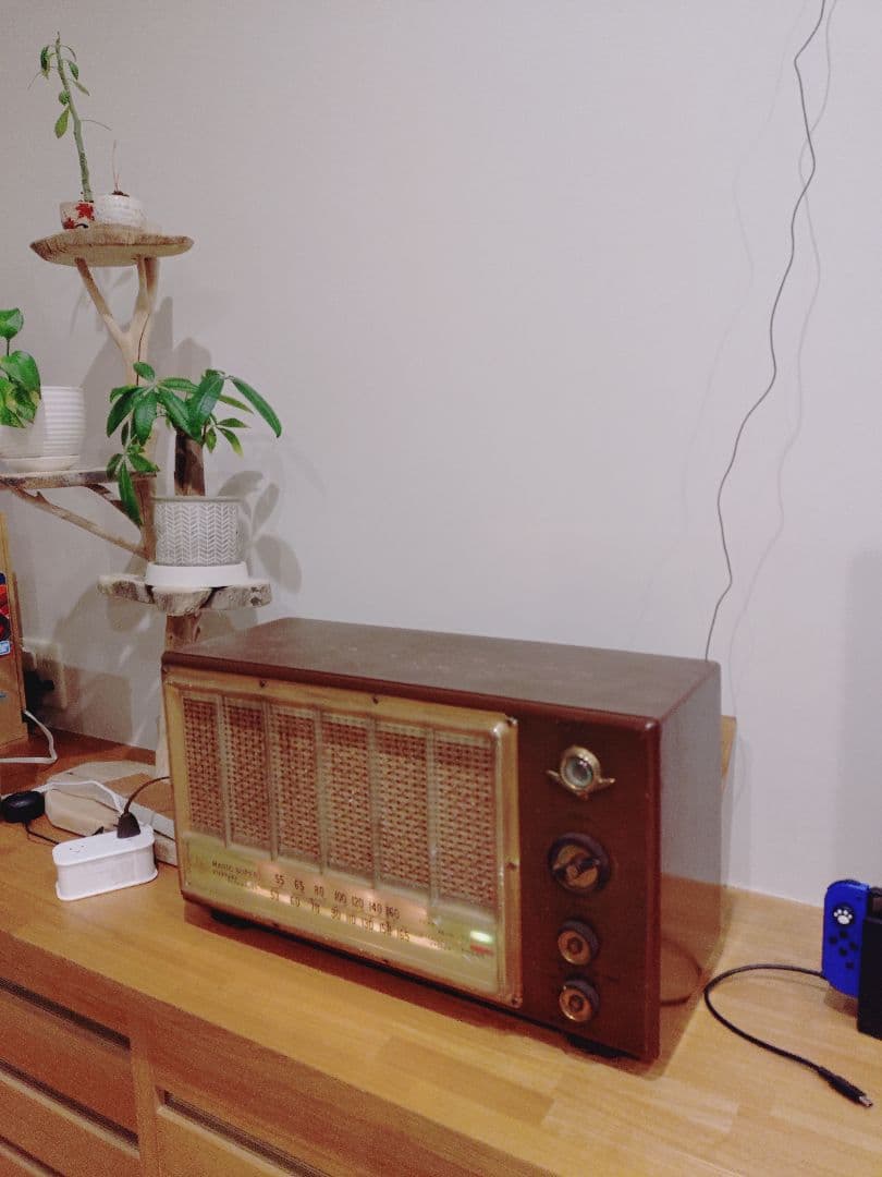ゼネラル製　真空管ラジオ ブラウン色