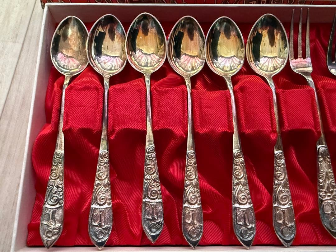 【中古】銀 食器 カトラリー UD 800 DELUXE スプーン フォーク