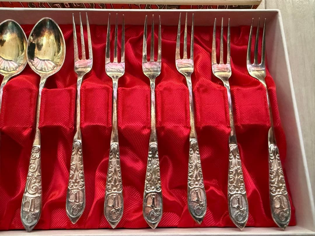 【中古】銀 食器 カトラリー UD 800 DELUXE スプーン フォーク