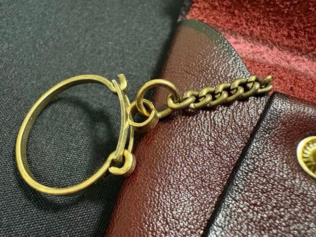 希少 Leica ライカ刻印 本革カードケース ドイツPRYM金具 キーリング付