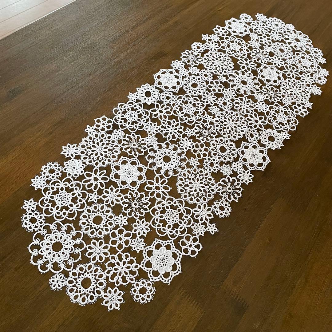 【sachi】タティングレース ドイリー 80×30m