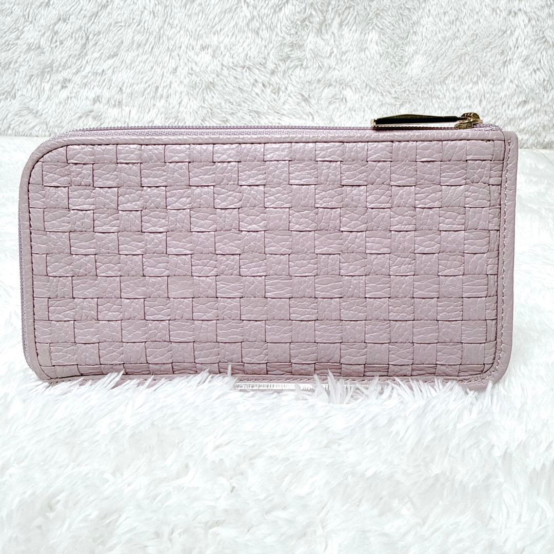 美品✨ ATAO アタオ slimo スリモ メッシュ 長財布 ライラック