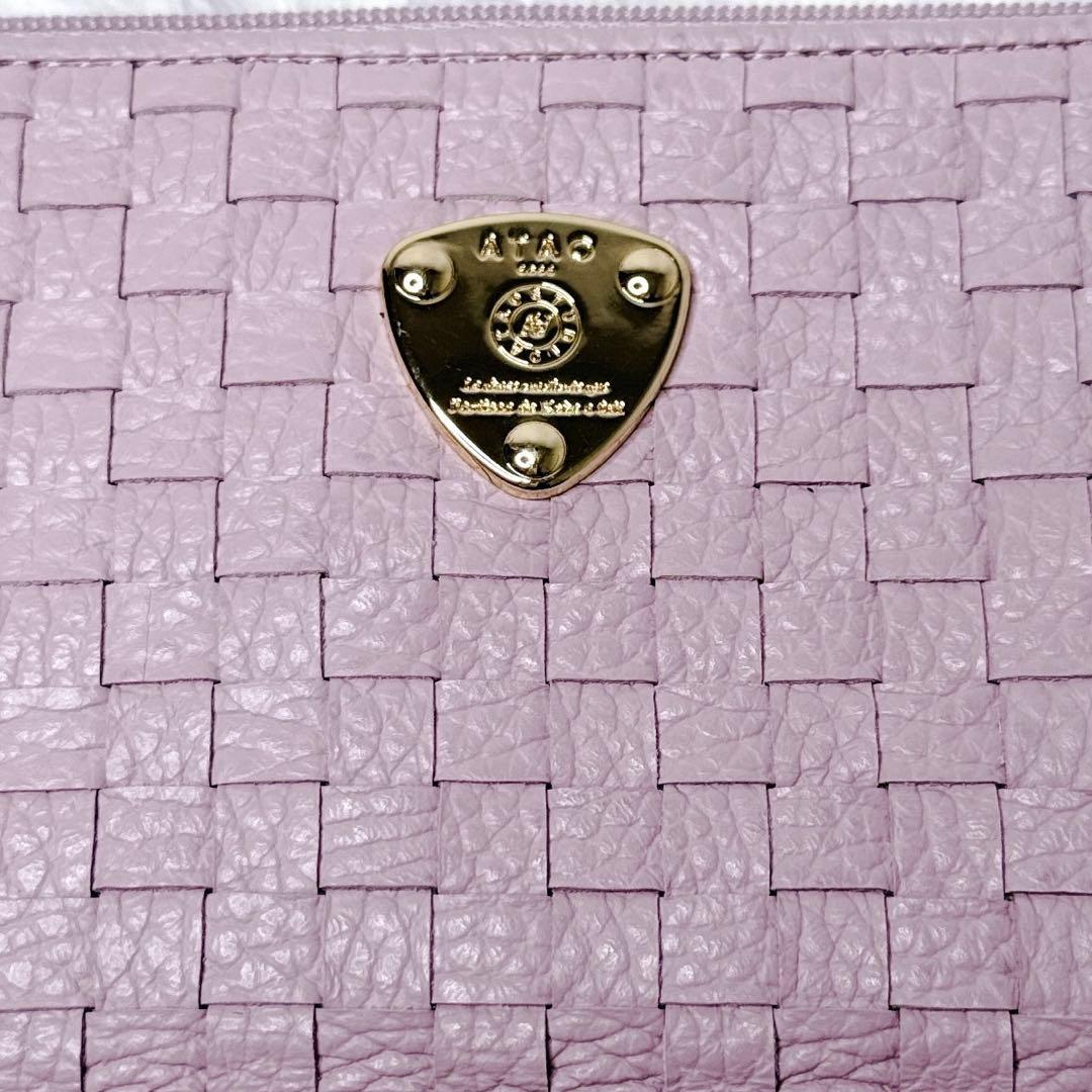 美品✨ ATAO アタオ slimo スリモ メッシュ 長財布 ライラック