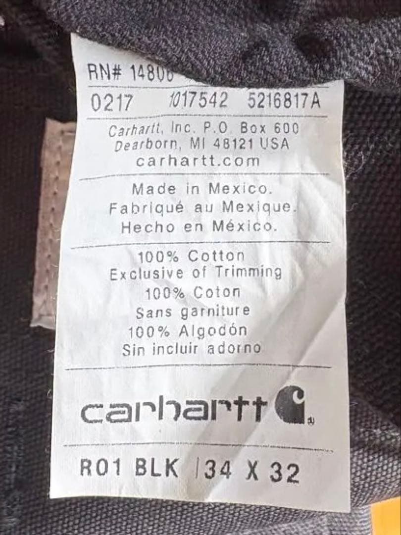 Carhartt オーバーオール　34✖️32 新品同様