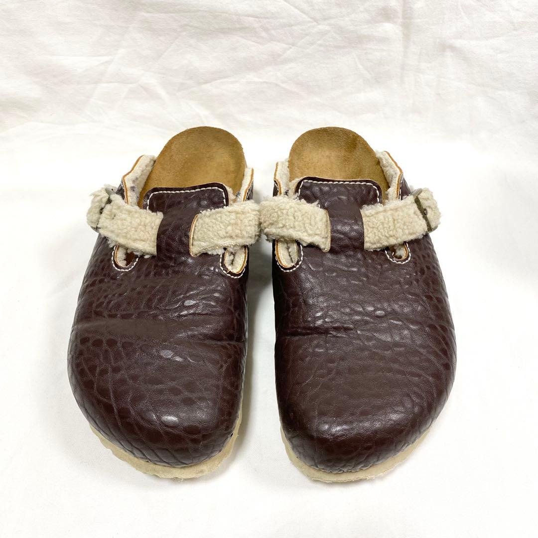 極美品✨希少 ビルケンシュトック ボストン レザー ボア サンダル 25cm