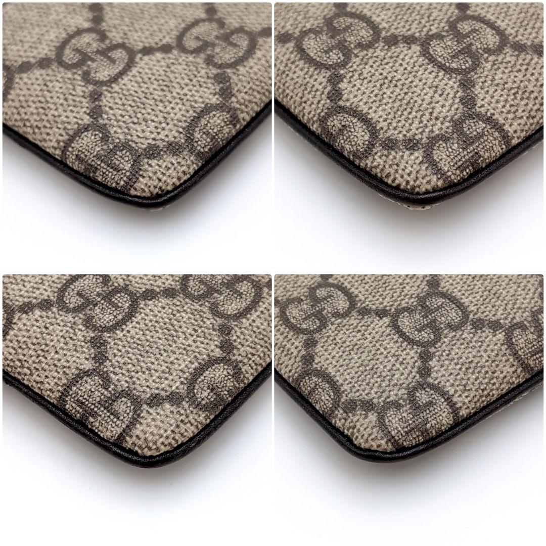 GUCCI　ケース　GGスプリーム　小銭入れ　グッチ　PVCレザー　美品