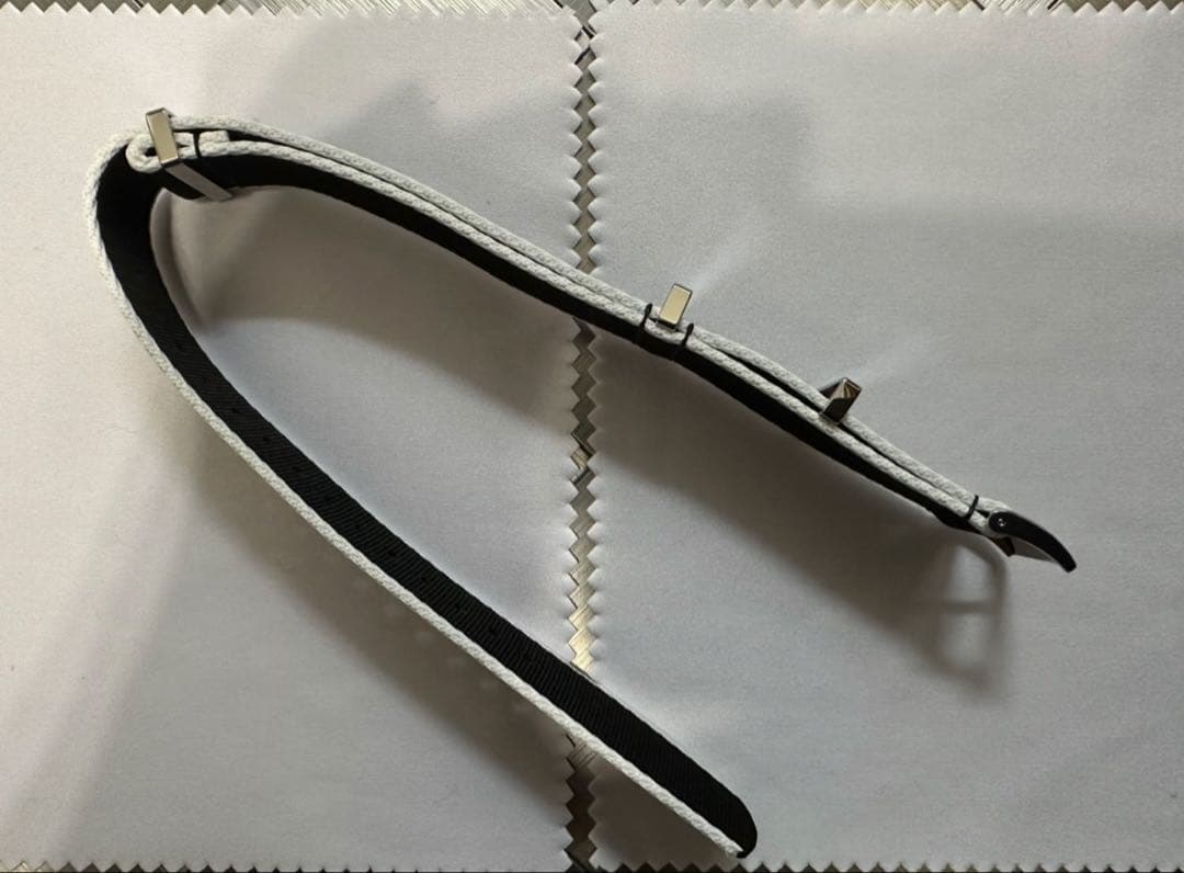 【純正品】オメガ OMEGA NATOストラップ ブラック＆ホワイト②