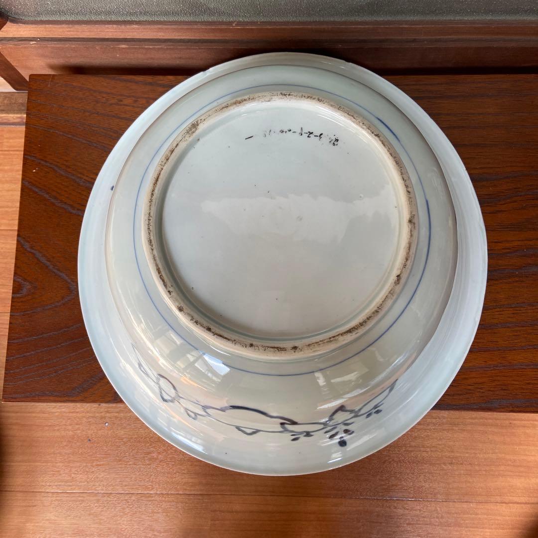 古伊万里染付果実の図特大深鉢