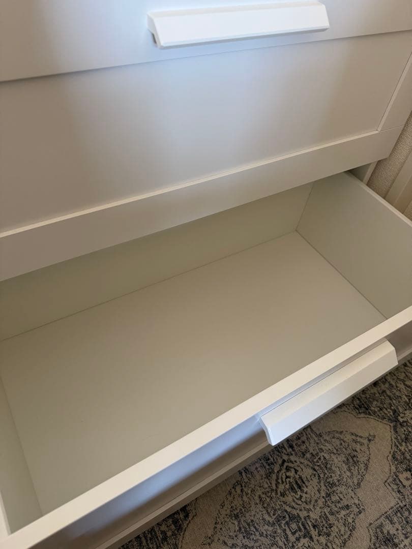 【IKEA】ホワイトモダンチェスト 3段【BRIMNESブリムネス】