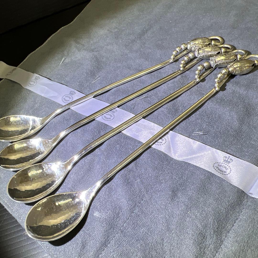 ジョージジェンセン　激レア　ブロッサムアイスティスプーンsterling925