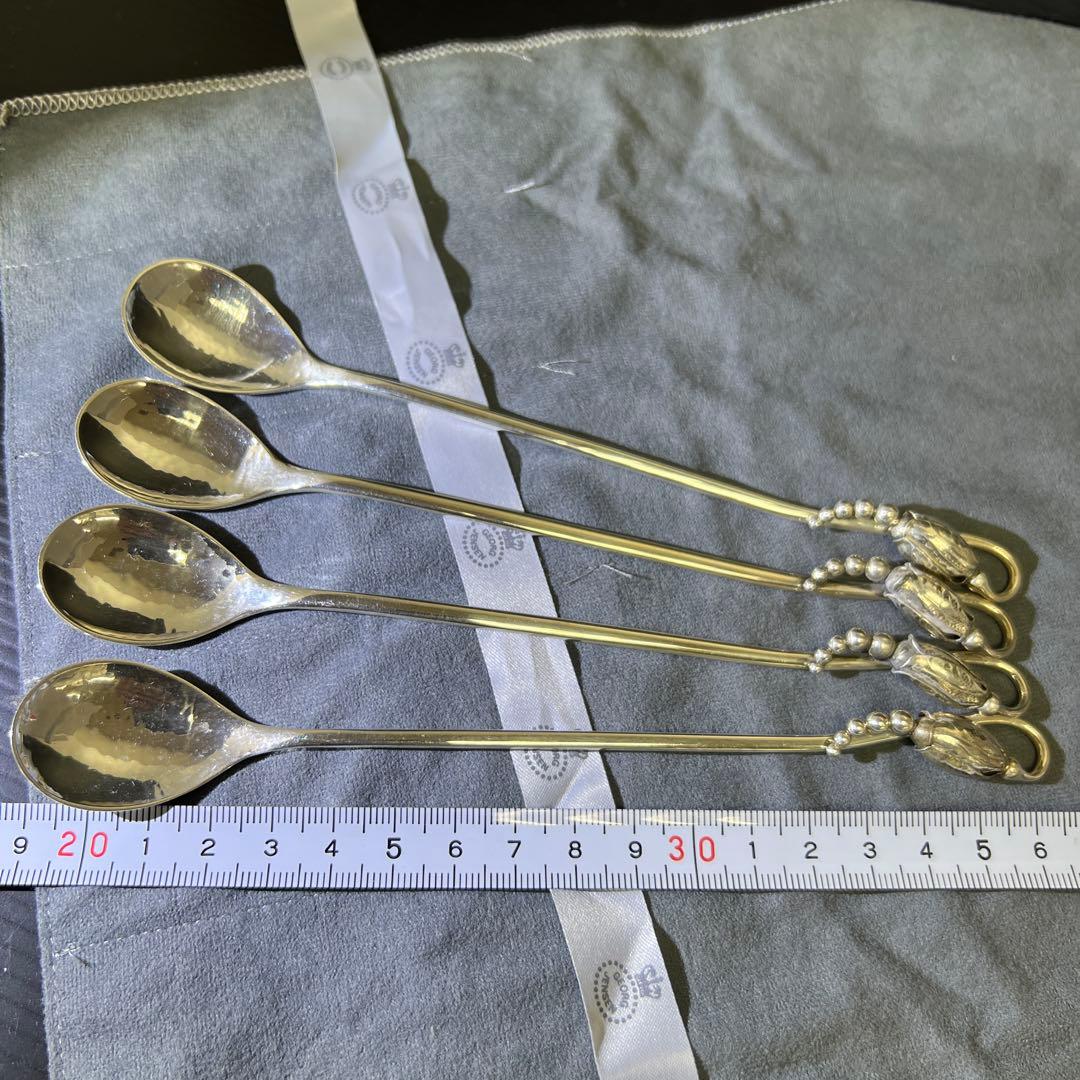 ジョージジェンセン　激レア　ブロッサムアイスティスプーンsterling925