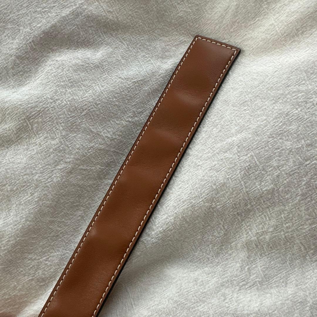 LOEWE レザーバングル　ブレスレット　タン　ブラウン