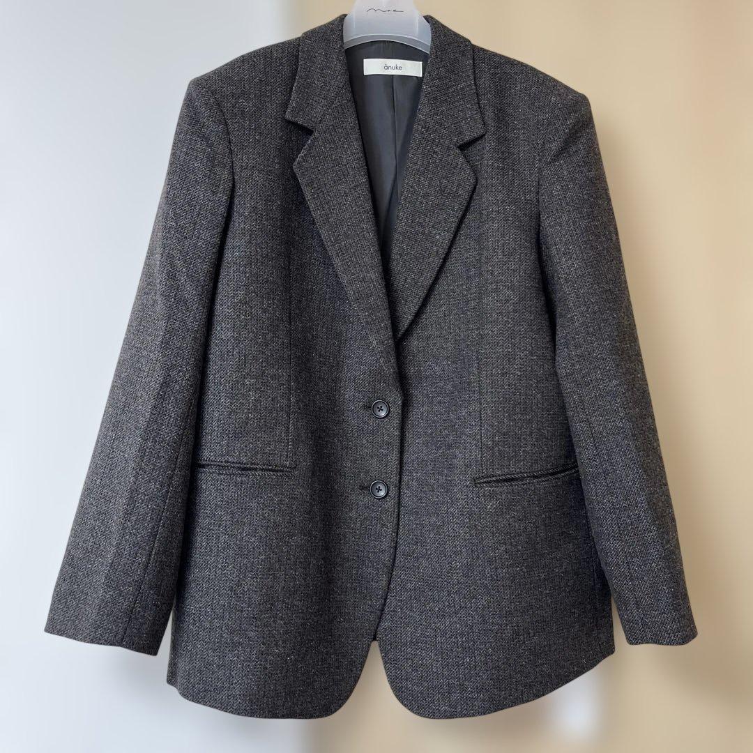 anuke ♡ アンヌーク　ヘリンボーン　ウール　ジャケット