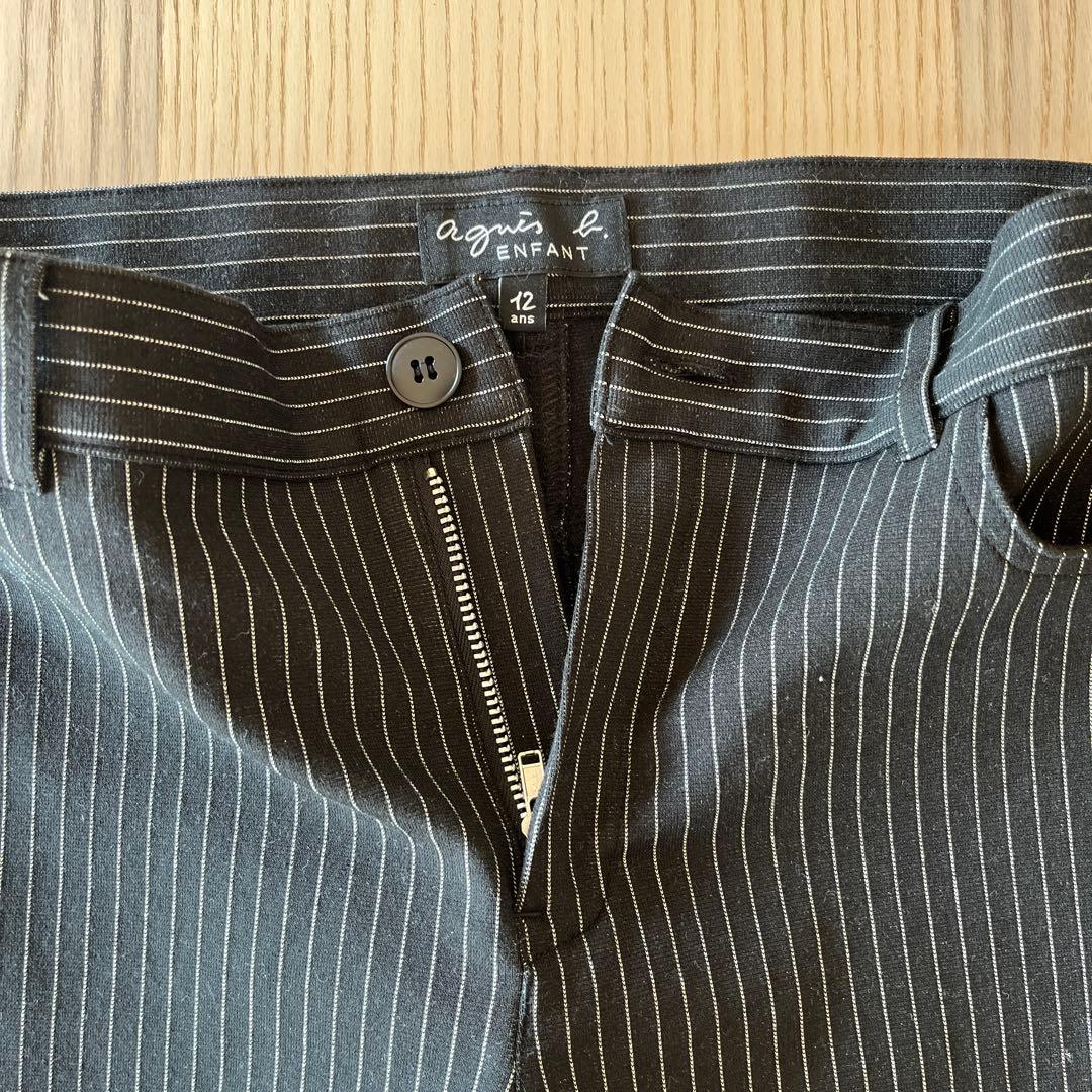 agnis b. スーツセット 12 ans ブラック/ストライプ