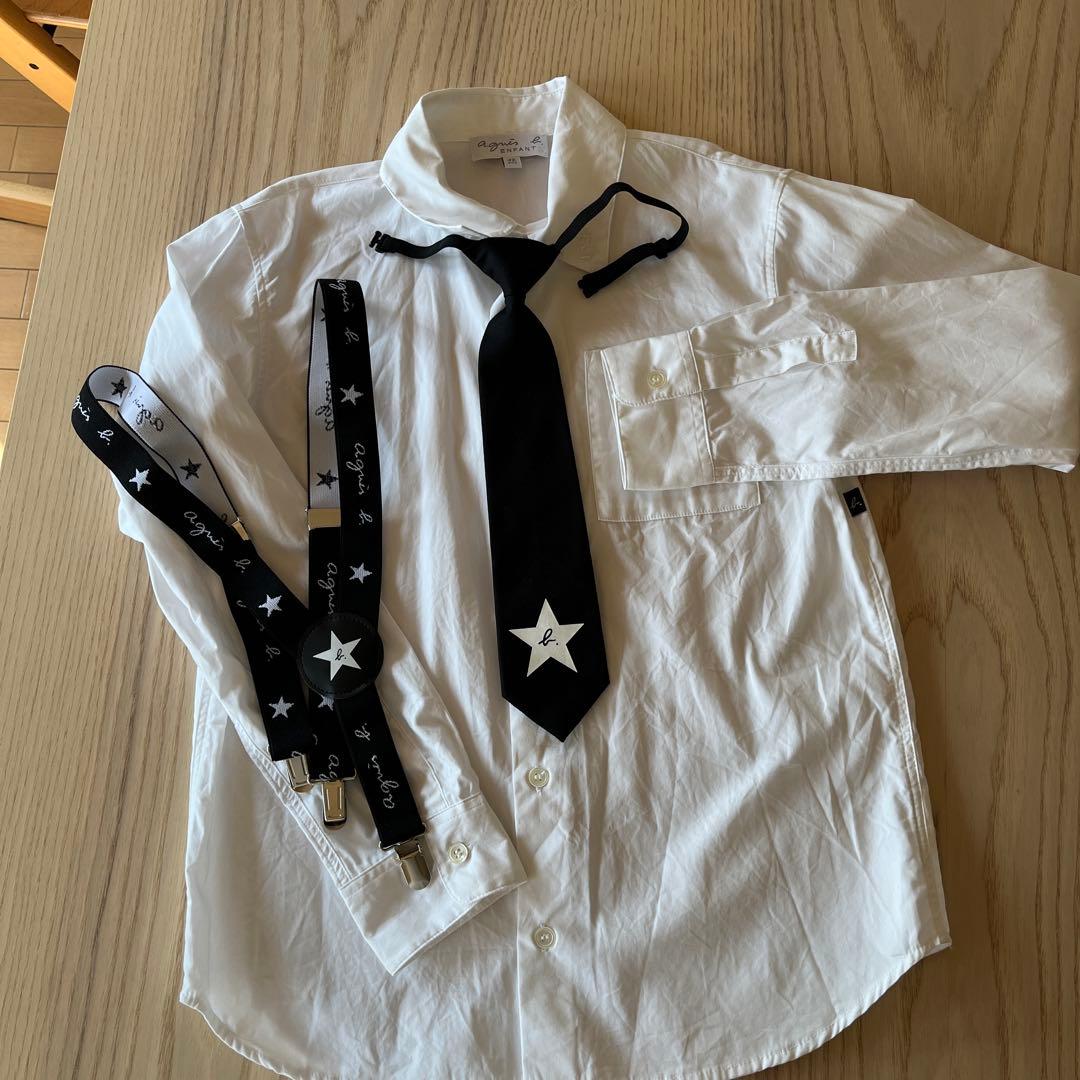 agnis b. スーツセット 12 ans ブラック/ストライプ