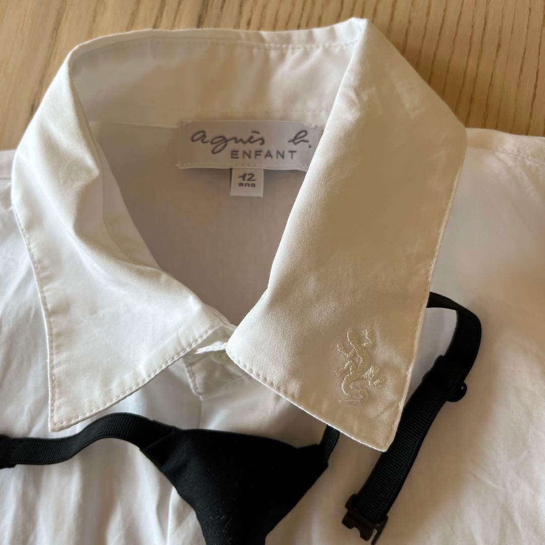 agnis b. スーツセット 12 ans ブラック/ストライプ